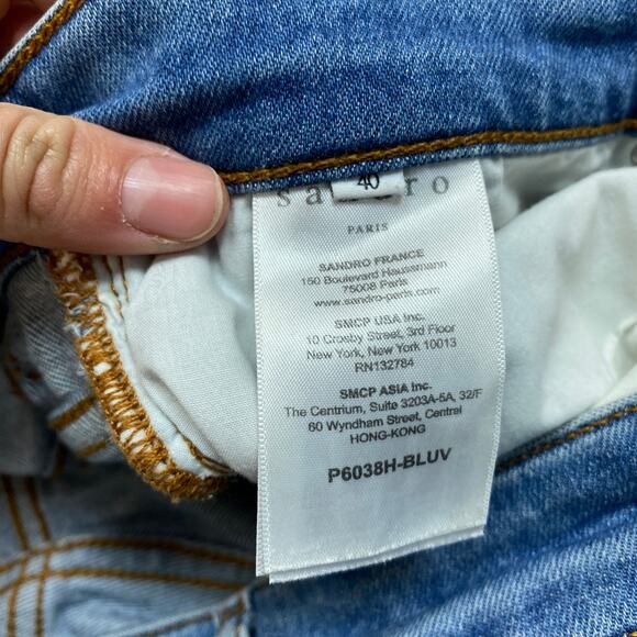 Sandro Paris Tobby Visible Seam Skinny Jeans Women's 28 Minimalist Casual - Picture 9 of 12